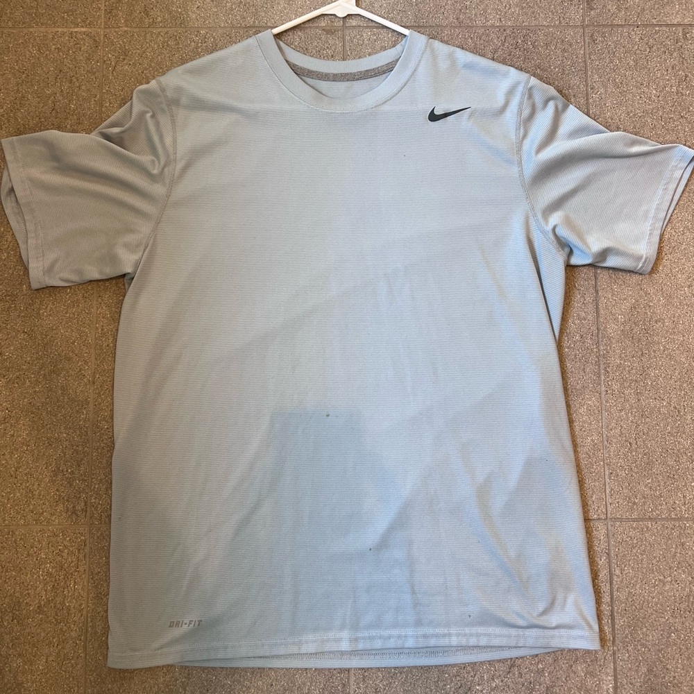 Nike Dri fit baby blue shirt. Large